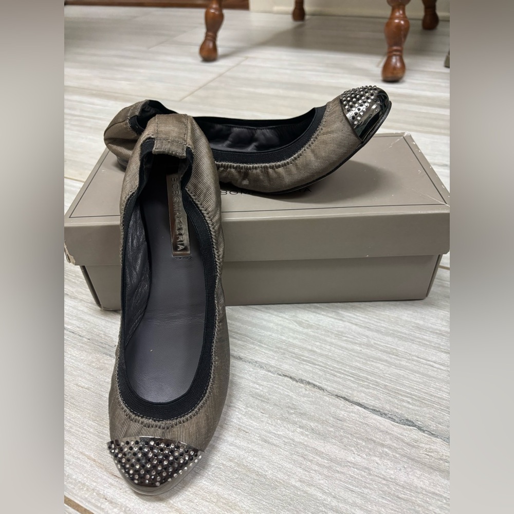 Studded Brown Ballet Flats